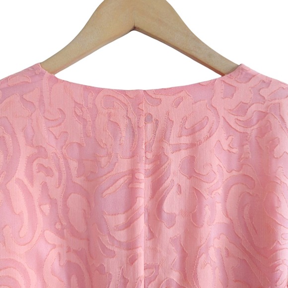 Tanya Taylor Women's Bianka II Silk Blend Mini Wrap Dress in Melon Pink Size 2 - Picture 9 of 14